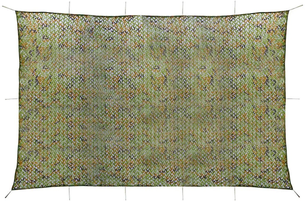 vidaXL Rede de camuflagem com saco de armazenamento 6x8 m