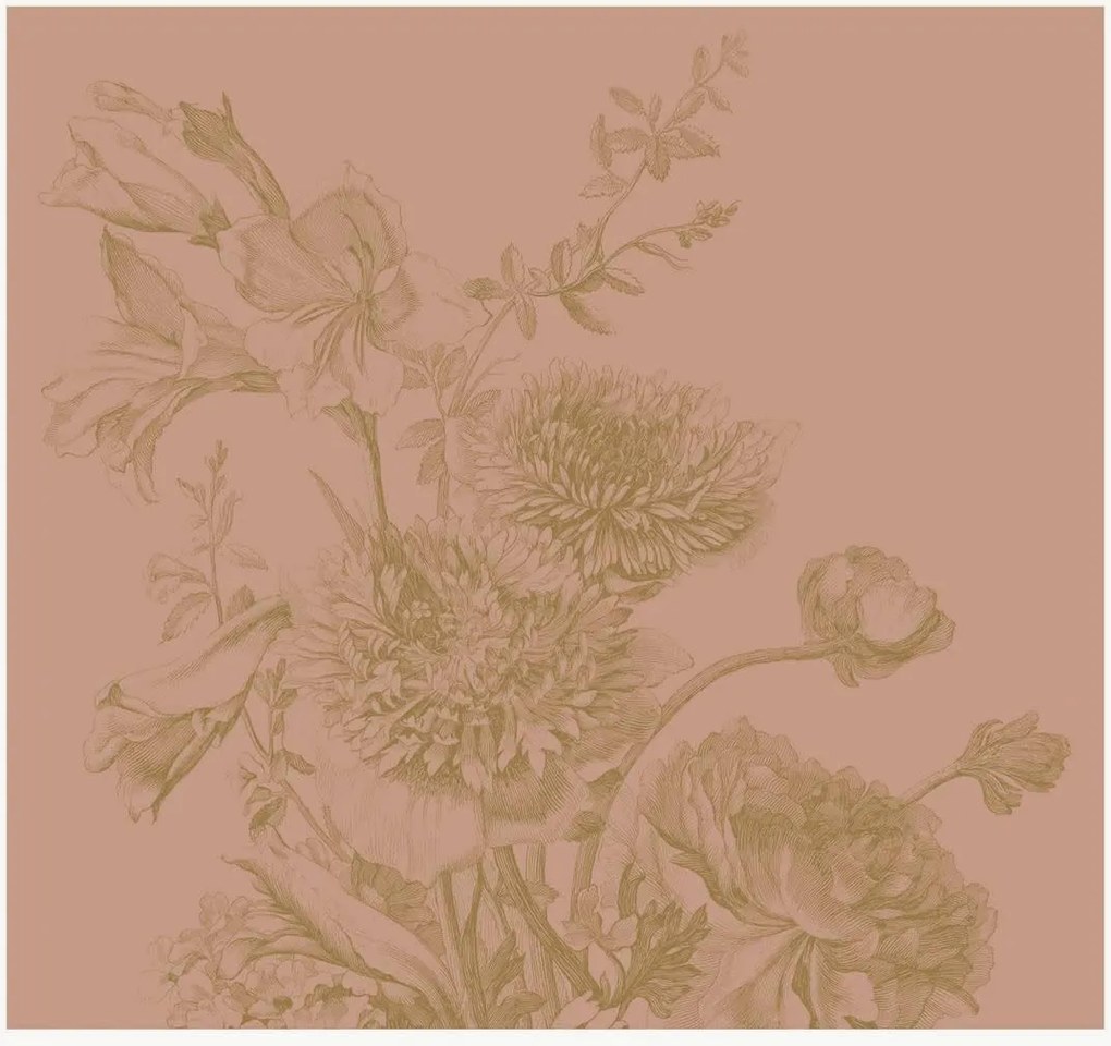 Papel de parede em não tecido Engraved Flowers