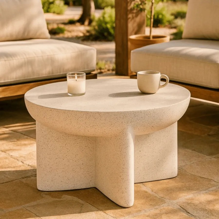 MESA DE APOIO Ø 63,8X42,5 CM CREME