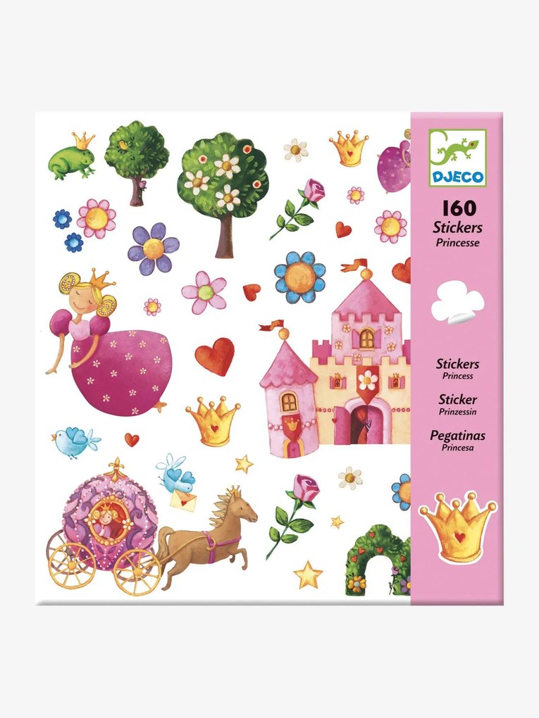 160 autocolantes Princesa, da DJECO multicolor