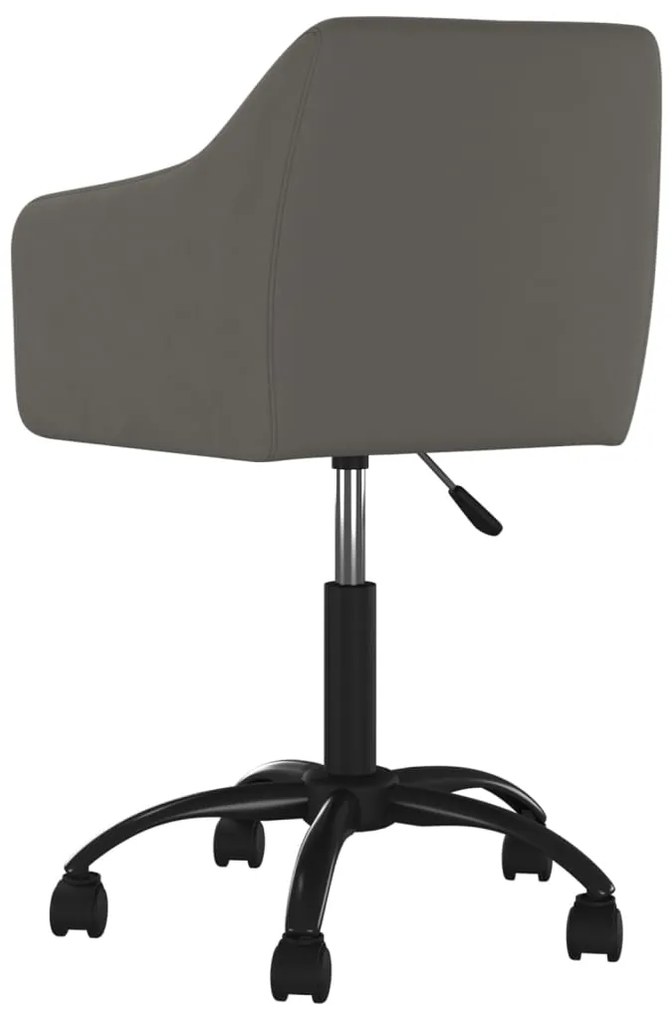 Cadeiras de jantar giratórias 2 pcs veludo cinzento-escuro
