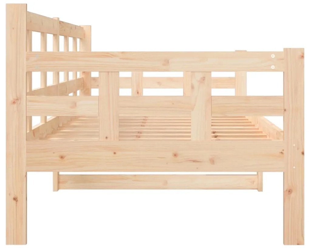 Sofá-cama 80x200 cm madeira de pinho maciça