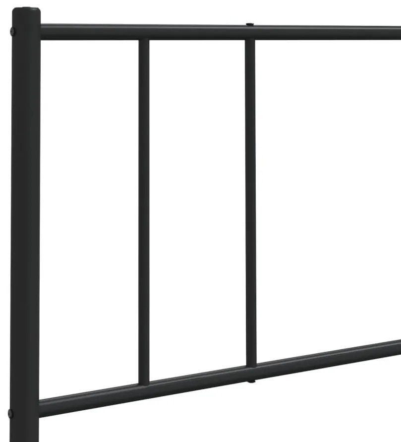 Cabeceira de cama 135 cm metal preto