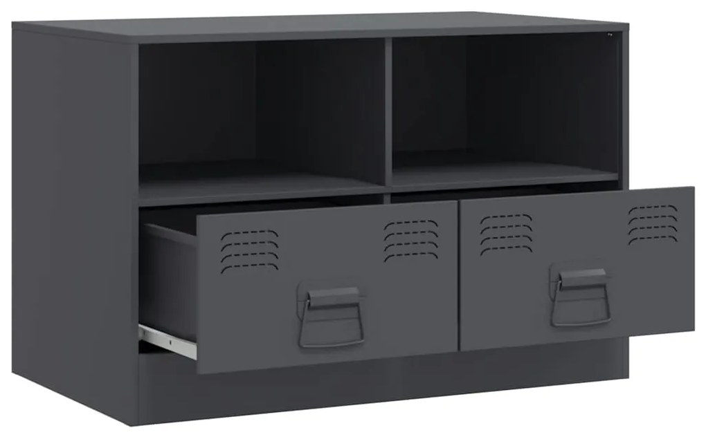 Móveis de TV 2 pcs 67x39x44 cm aço antracite