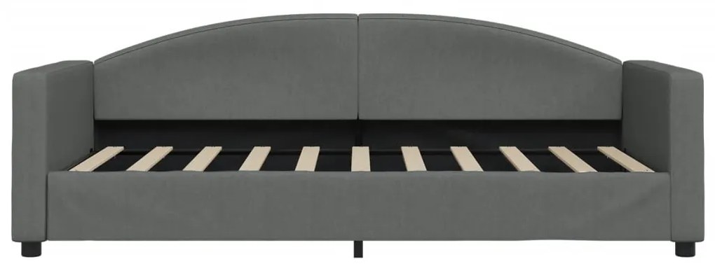 Sofá-cama 90x190 cm tecido cinzento-escuro