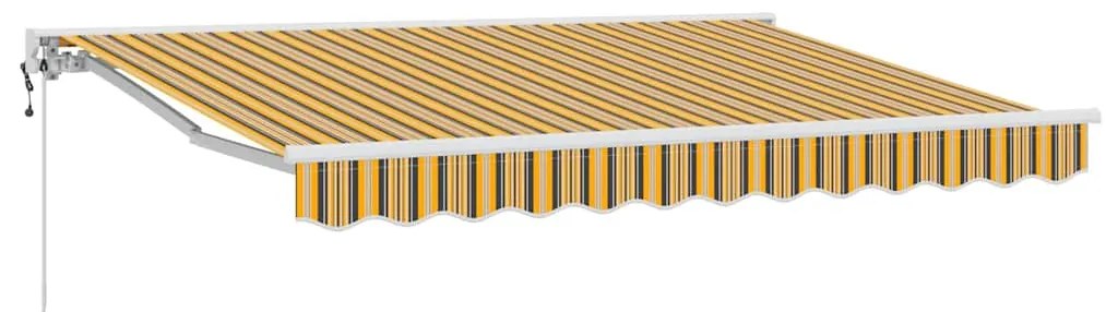 Toldo Retrátil Manual Azul Marinho 350x200 cm
