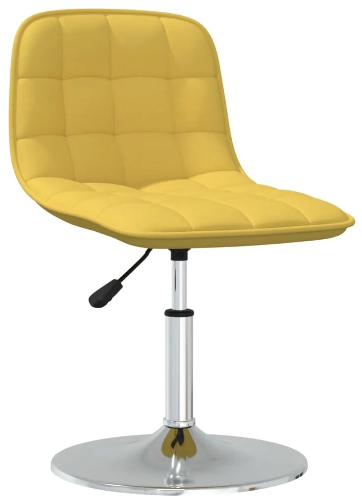 vidaXL Banco de bar tecido amarelo mostarda
