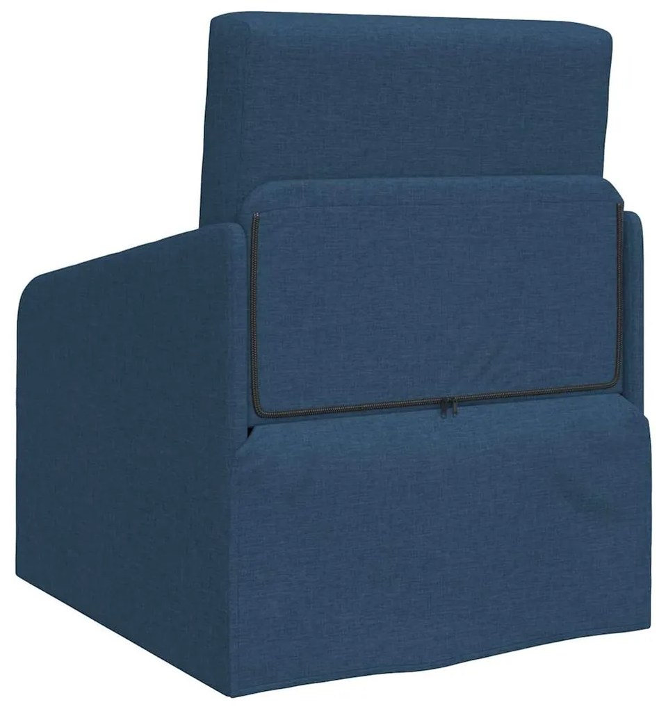 Sofá Cama de Chão 2 em 1 Azul 65x80x83 cm Tecido