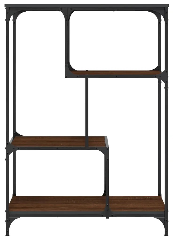 Estante 81x36x115 cm derivados de madeira/aço carvalho castanho