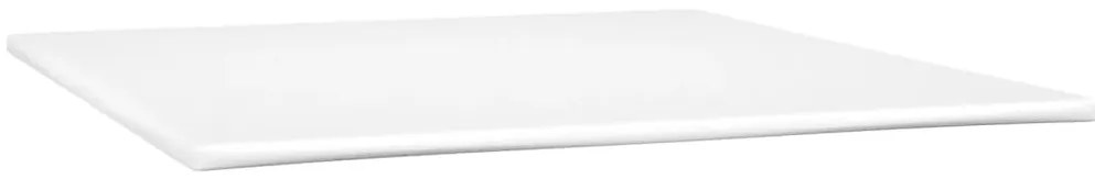 Cama com molas/colchão 180x200 cm couro artificial branco