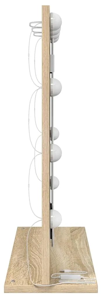 Espelho de Vanity com Luzes LED Carvalho Sonoma 60x55x18 cm