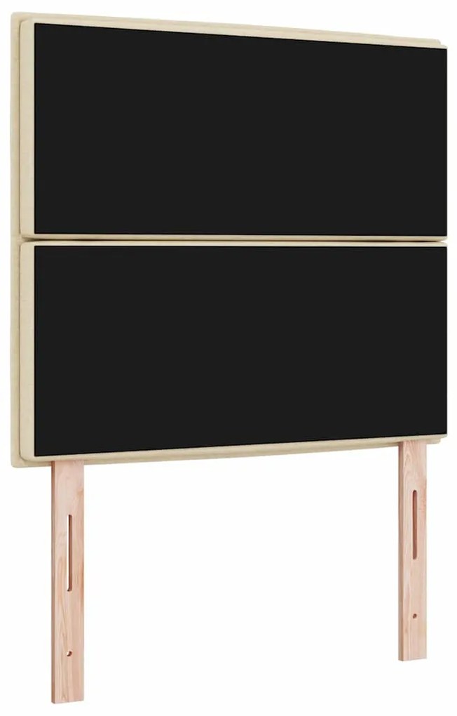 Cabeceira LED Design Linhas Creme 100 cm Tecido