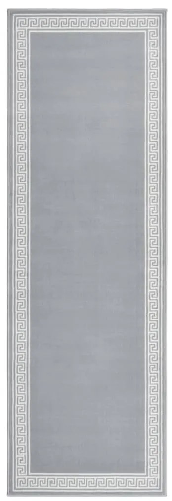 vidaXL Passadeira 80x250 cm polipropileno cinzento com padrão