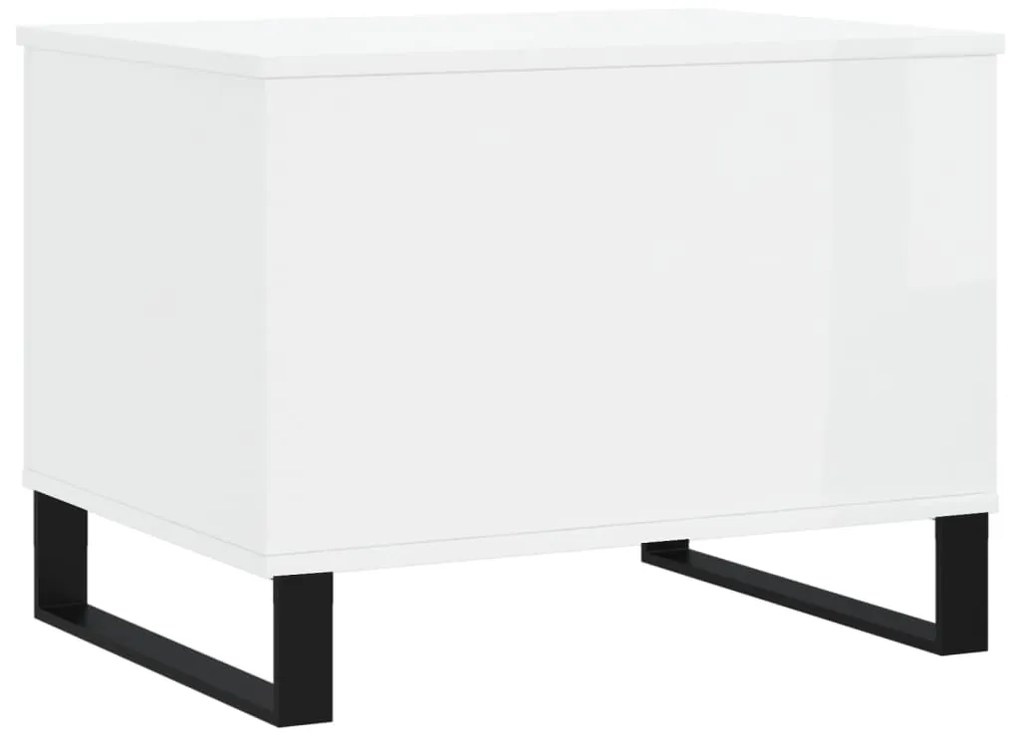 Mesa centro 60x44,5x45 cm derivados de madeira branco brilhante