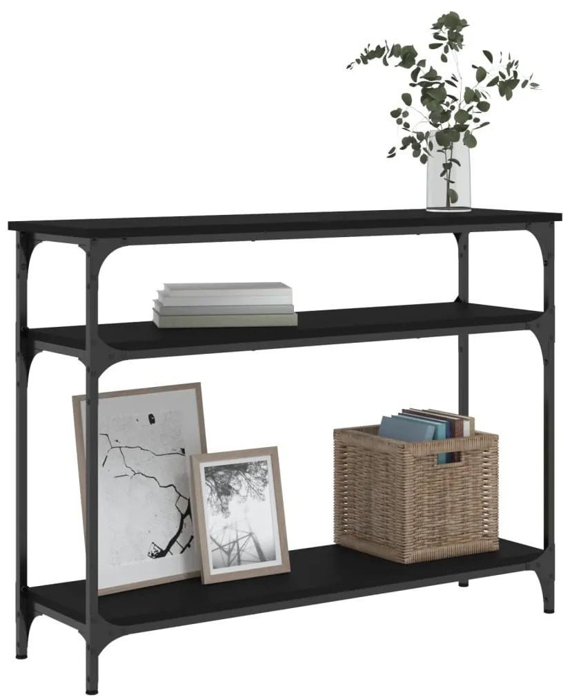 Mesa consola 100x29x75 cm derivados de madeira preto