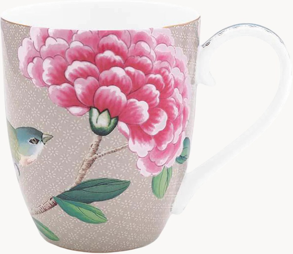 Canecas grandes de café Blushing Brids, conjunto de 6