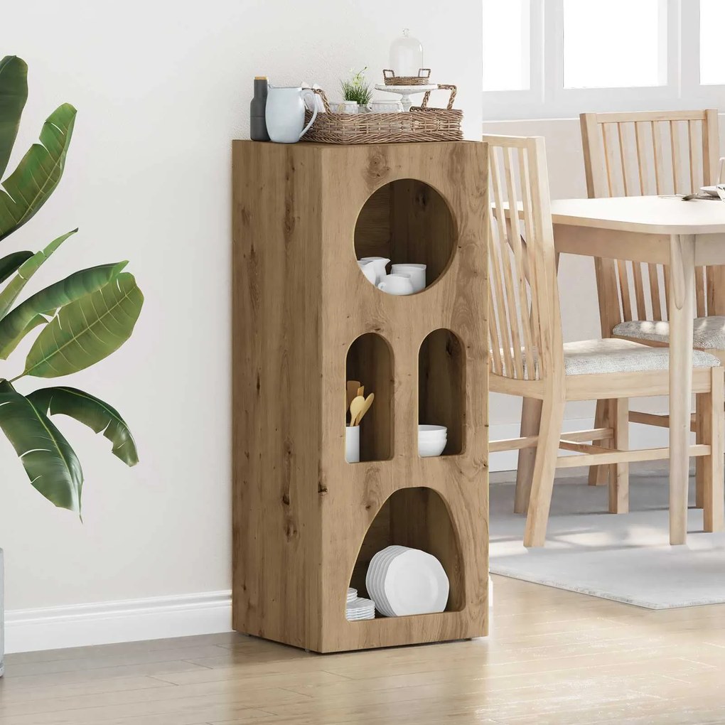 vidaXL Buffet Carvalho Artesanal 40 x 35 x 100,5 cm Madeira processada