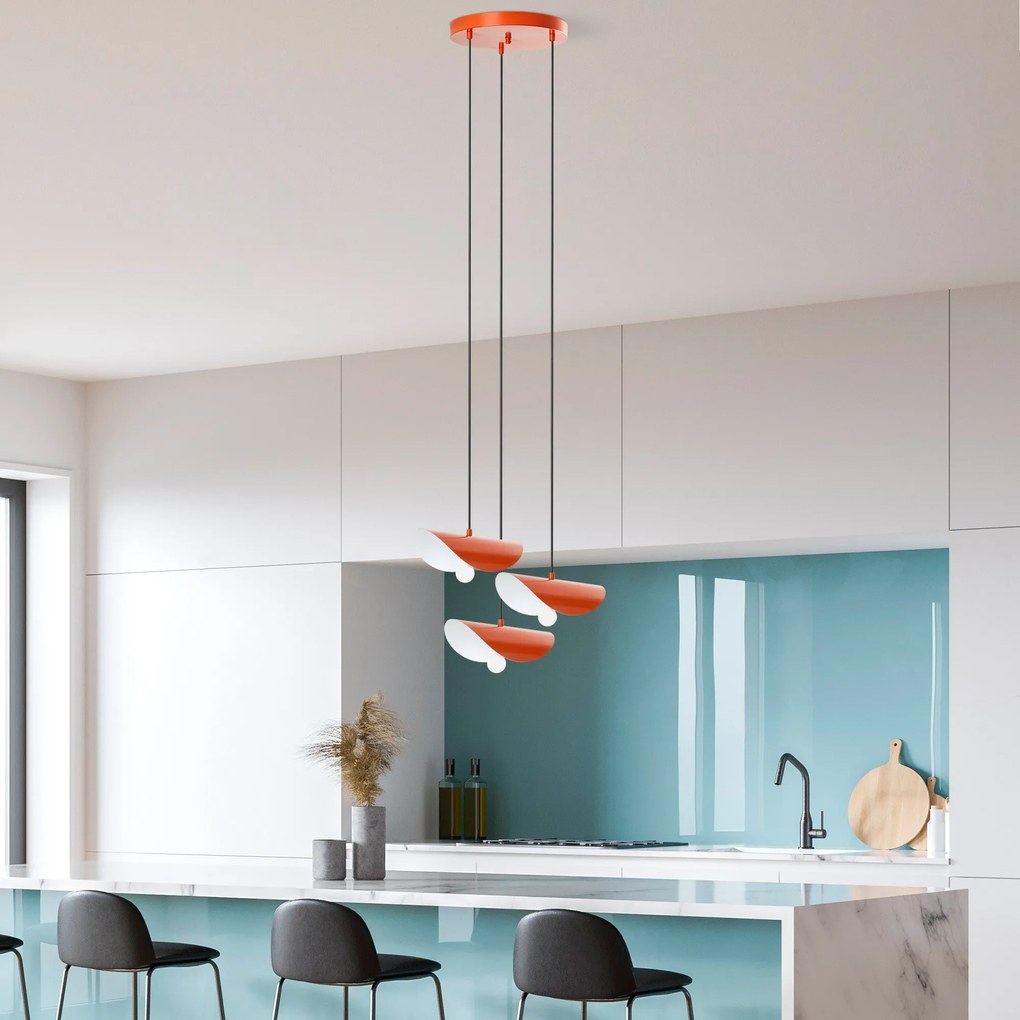 Chandelier Eger – Laranja – Diâmetro 50 cm