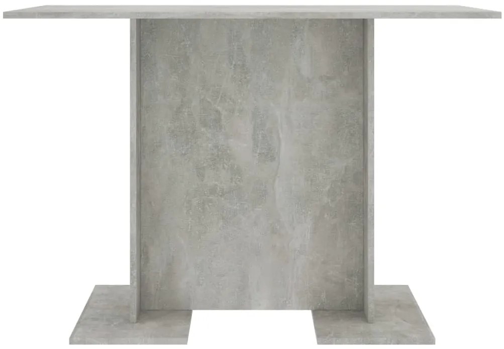 Mesa de jantar 110x60x75 cm derivados madeira cinzento cimento