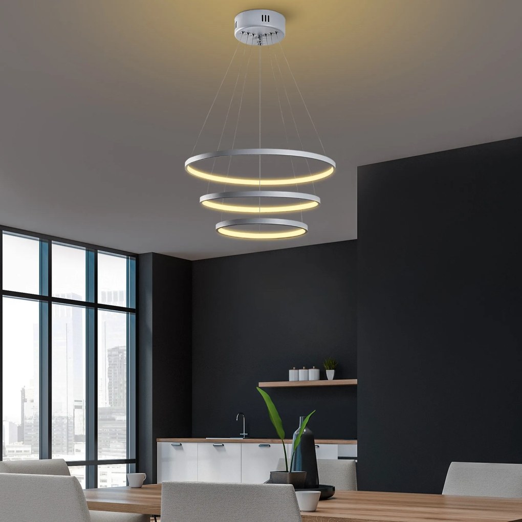 Chandelier Simit – Cinzento – 50x80x50 cm