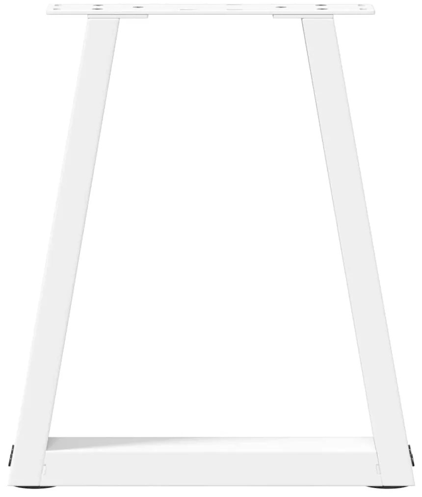Pés para mesa de centro em V 2 peças Branco 28x(42-43,3) cm Aço