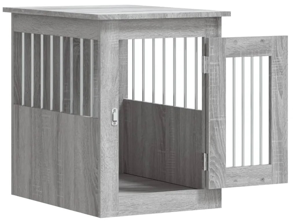 Móvel casota para cão derivados de madeira cinzento sonoma