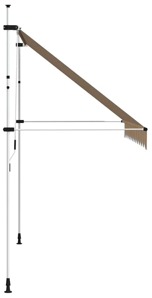 Toldo retrátil manual 300 cm riscas amarelas e azuis