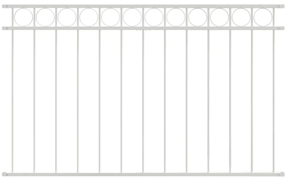 Painel de Cerca Branco 1,7x0,8 m em Aço