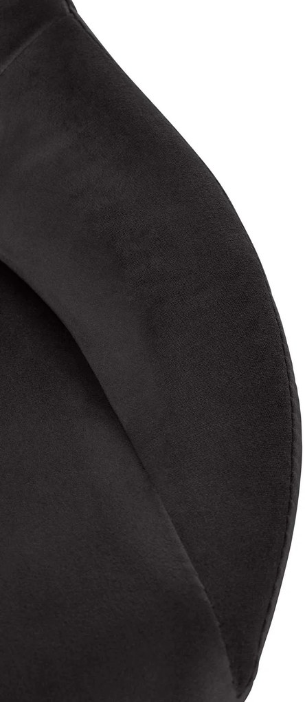 Banco alto Milet em veludo com estrutura preta 85-106 x 47 x 48 cm Preto