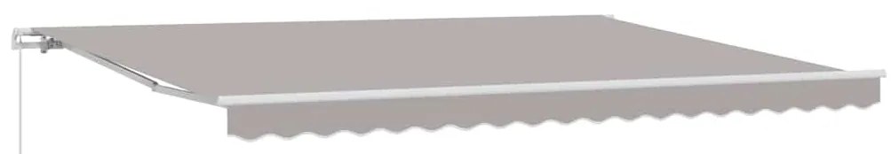 Toldo Retrátil Manual Cinza Claro 450x300 cm