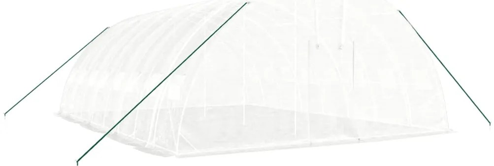 Estufa com estrutura de aço 48 m² 8x6x2,85 m branco