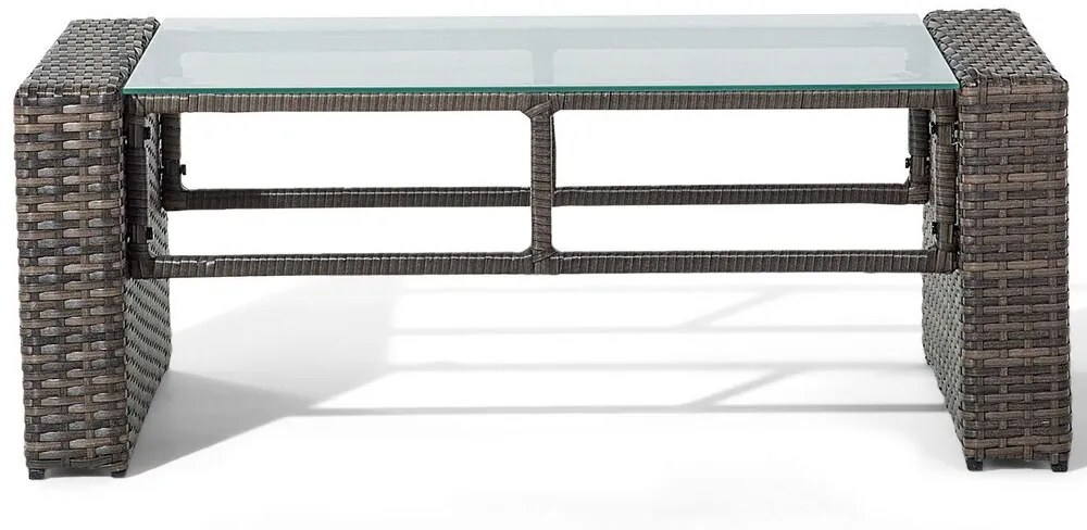 Conjunto de jardim em rattan castanho com 4 lugares LUCA Beliani
