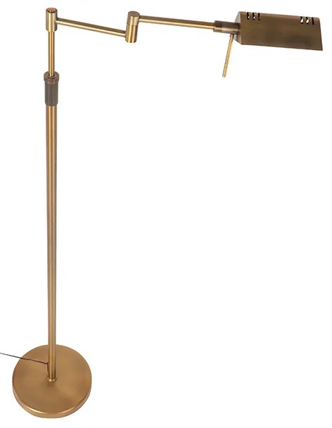 Candeeiro de pé design bronze com LED e dimmer tátil - Notia