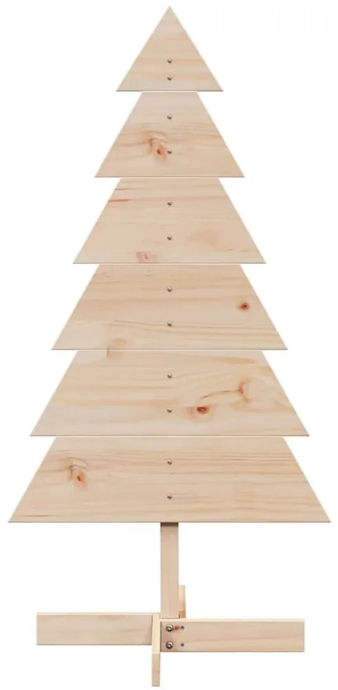 Árvore de Natal decorativa 120 cm madeira de pinho maciça