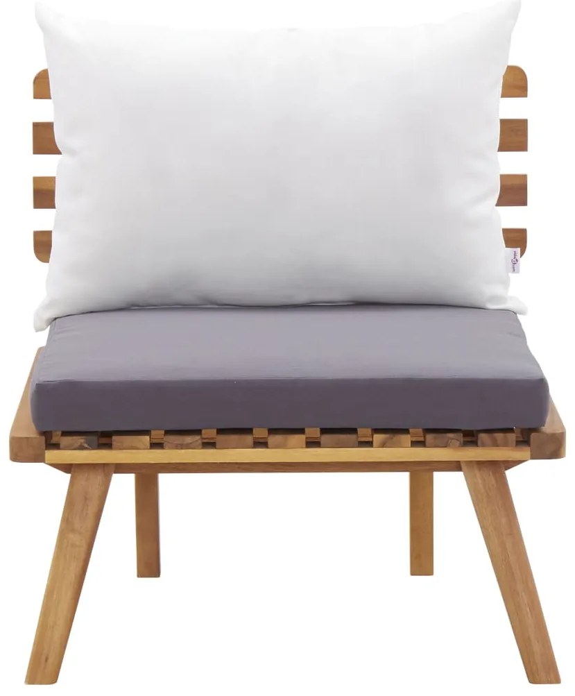 Conjunto lounge de jardim 6 pcs madeira de acácia maciça