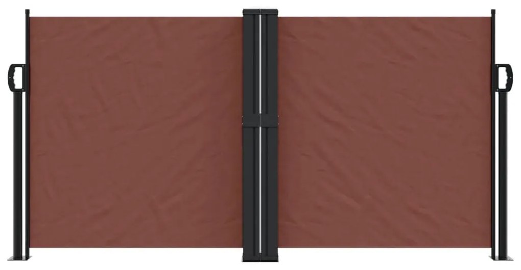 Toldo lateral retrátil 120x1200 cm castanho