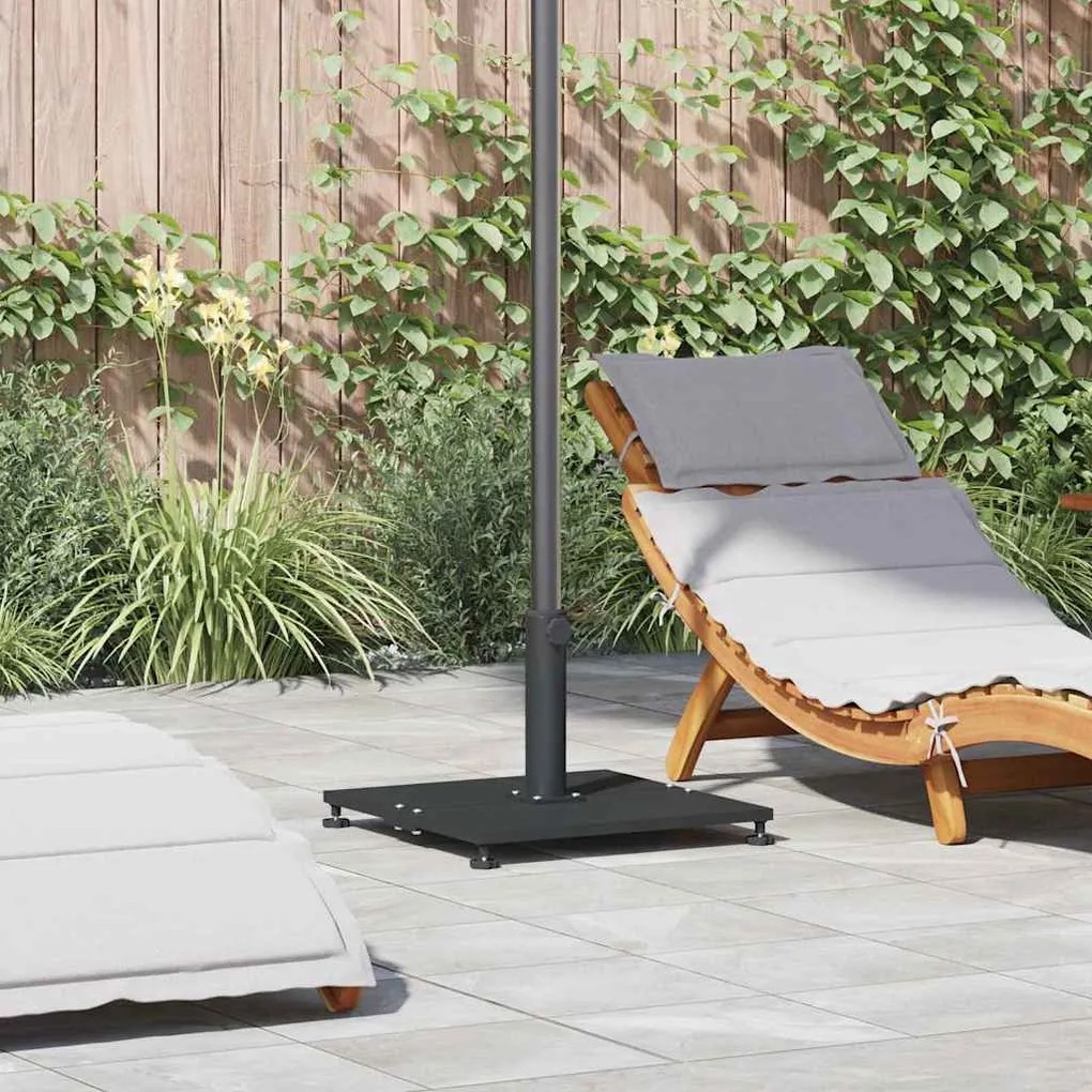 vidaXL Bases para Guarda-Sóis Exteriores Preto 45 x 45 x 31 cm Aço