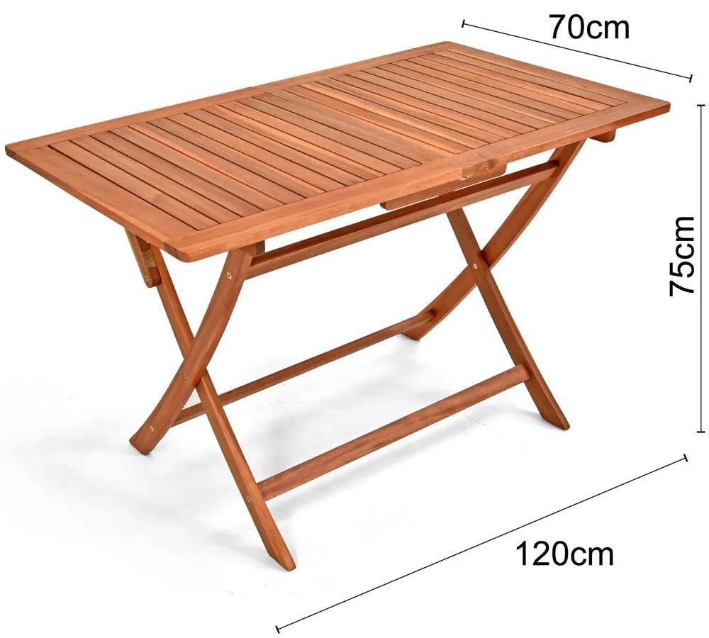 Conjunto de jardim Sydney 5 peças em madeira de acácia com certificação FSC®
