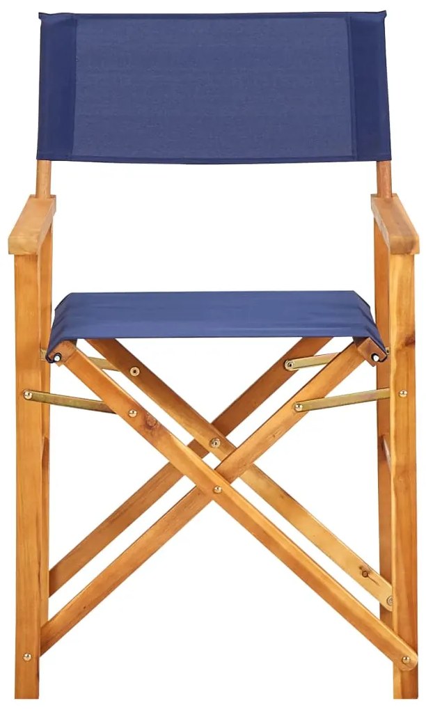 Cadeiras de realizador 2 pcs madeira de acácia maciça azul