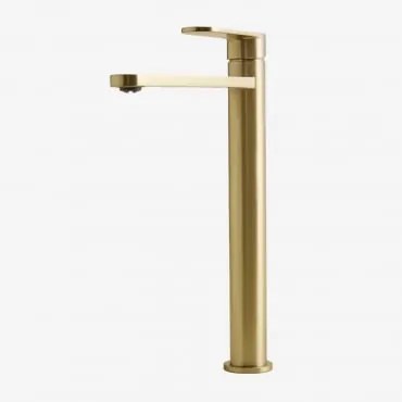 Torneira Para Lavatório De Latão Alameda Dourado Escovado & ↑30 Cm - Sklum