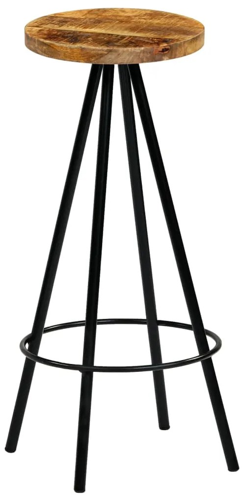 Cadeiras de bar 4 pcs madeira de mangueira maciça