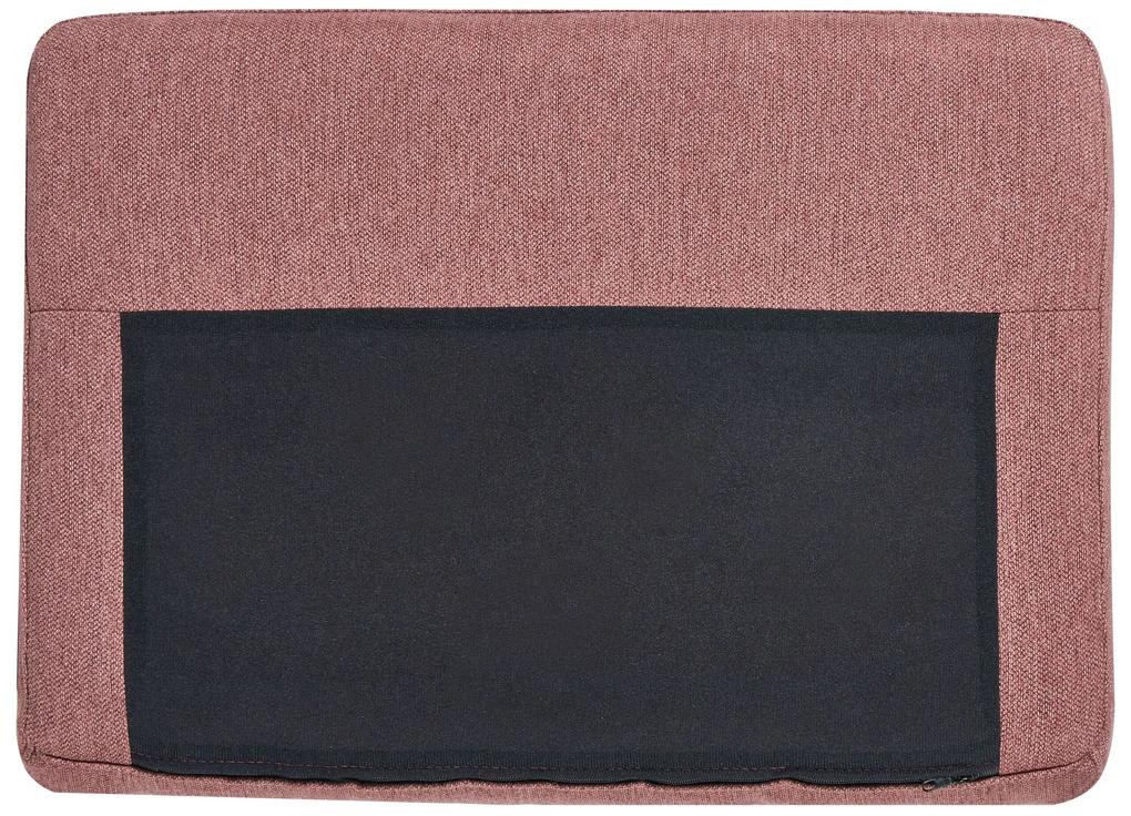 Sofá de canto 4 lugares em tecido castanho rosado à esquerda BREDA Beliani