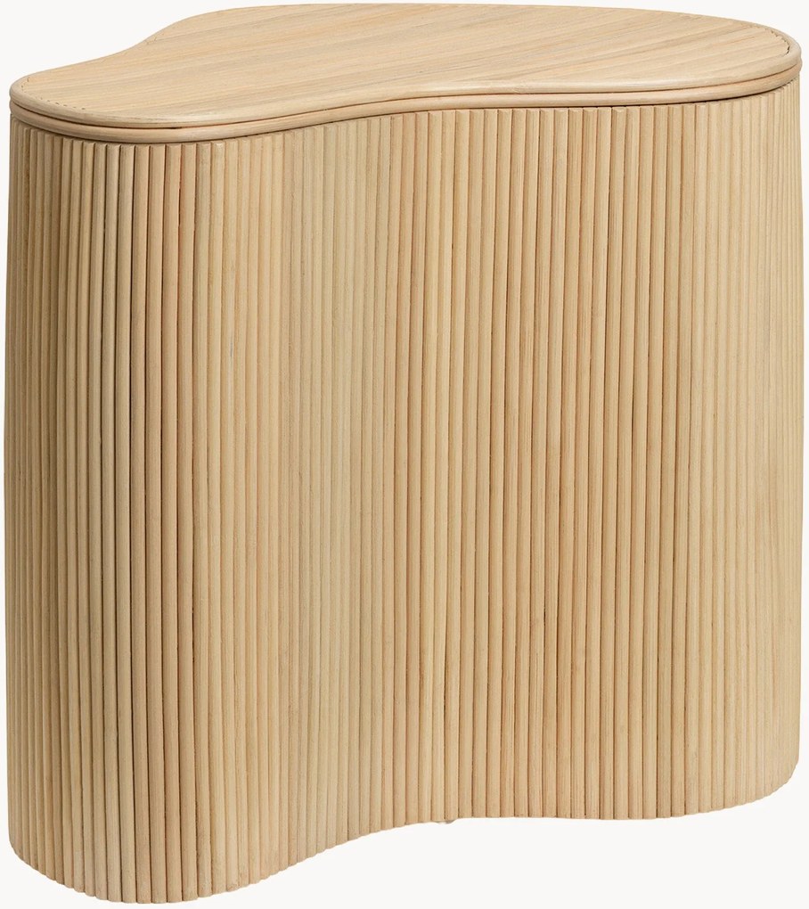 Mesa de apoio em vime artesanal com arrumação Isola