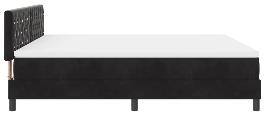 Cama Box Spring com Colchão vidaXL Preto Super King Veludo