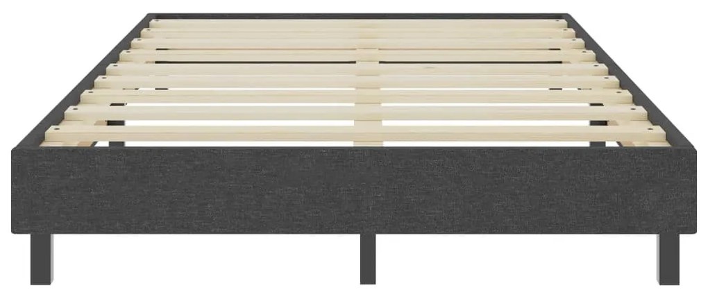 Cama boxspring 120x200 cm tecido cinzento-escuro