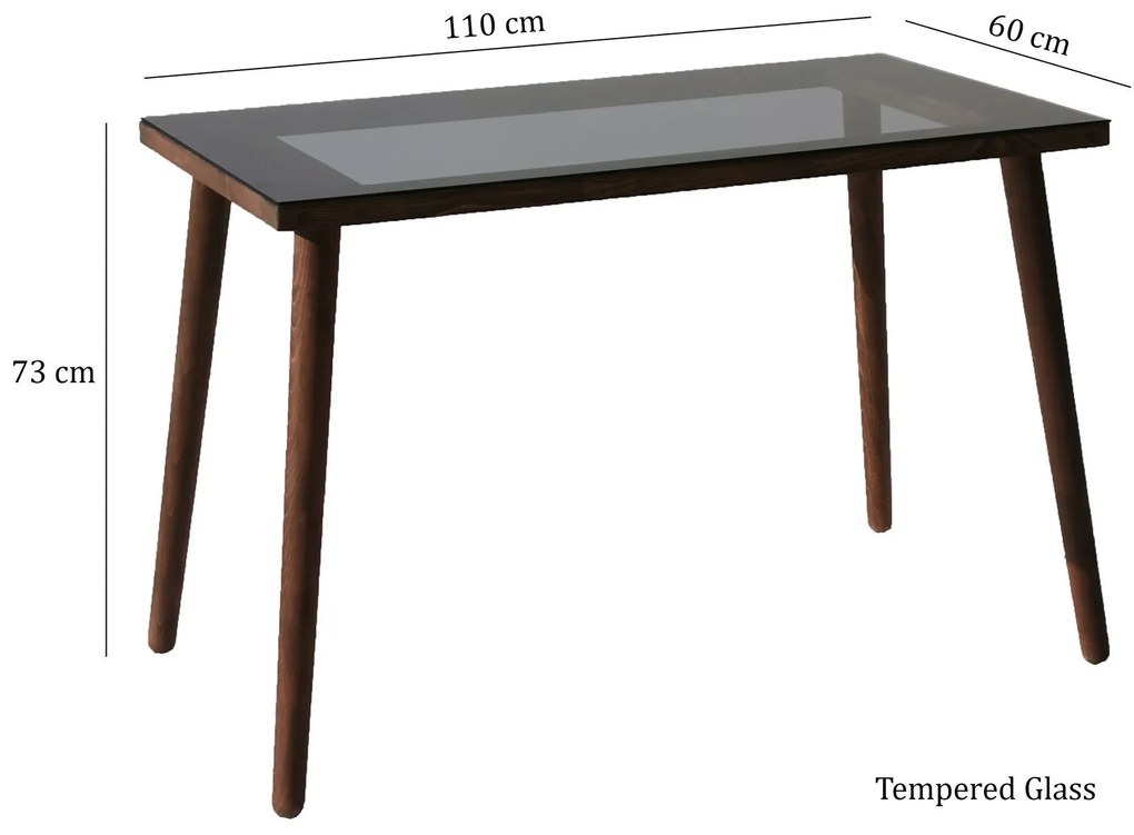 Secretária Cozy – Nogal – 110 cm x 73 cm x 60 cm