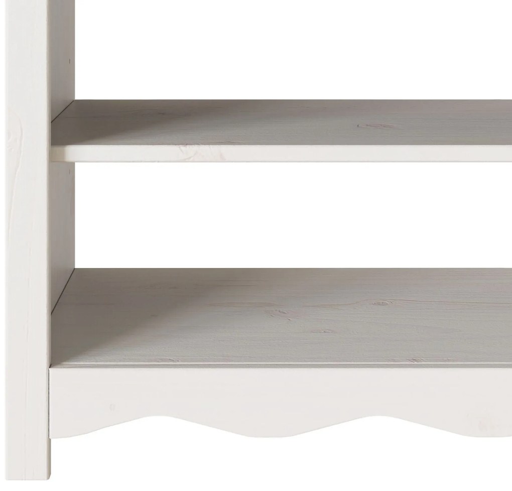 Mesa de Console "DRAMMEN" Branca 89,5x37x73 cm Madeira Sólida Pinheiro