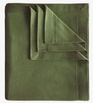 Toalha De Mesa De 150x150 Cm Em Algodão Eirsen Verde Azeitona Intenso - Sklum