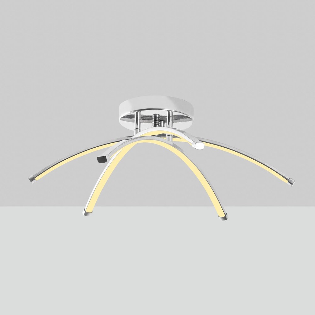 Candeeiro de Teto Ledbanana – Cromado – 57x20x57 cm