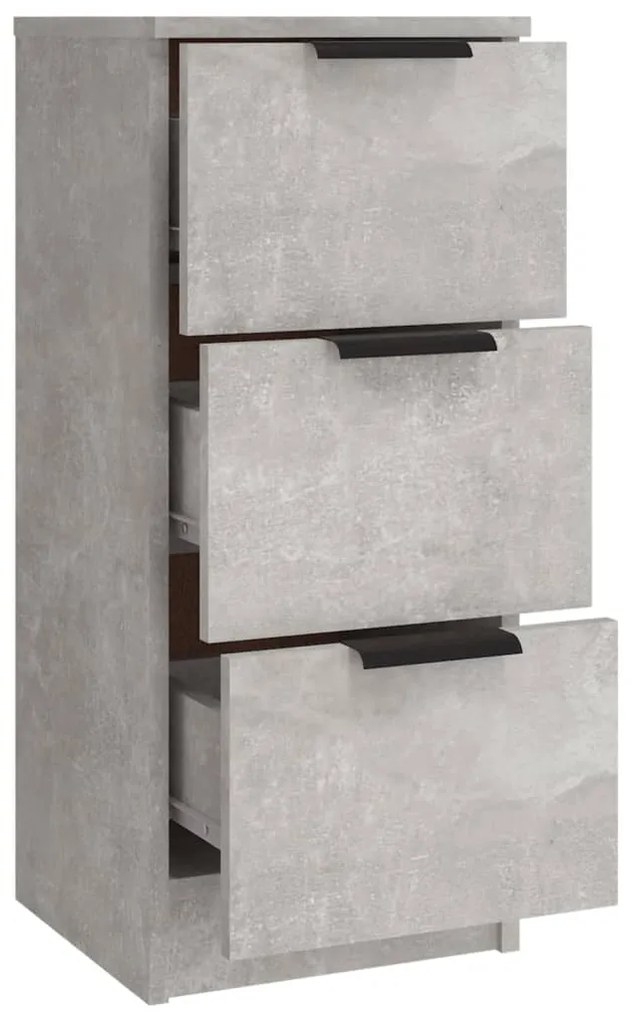 Aparadores 3 pcs derivados de madeira cinzento cimento